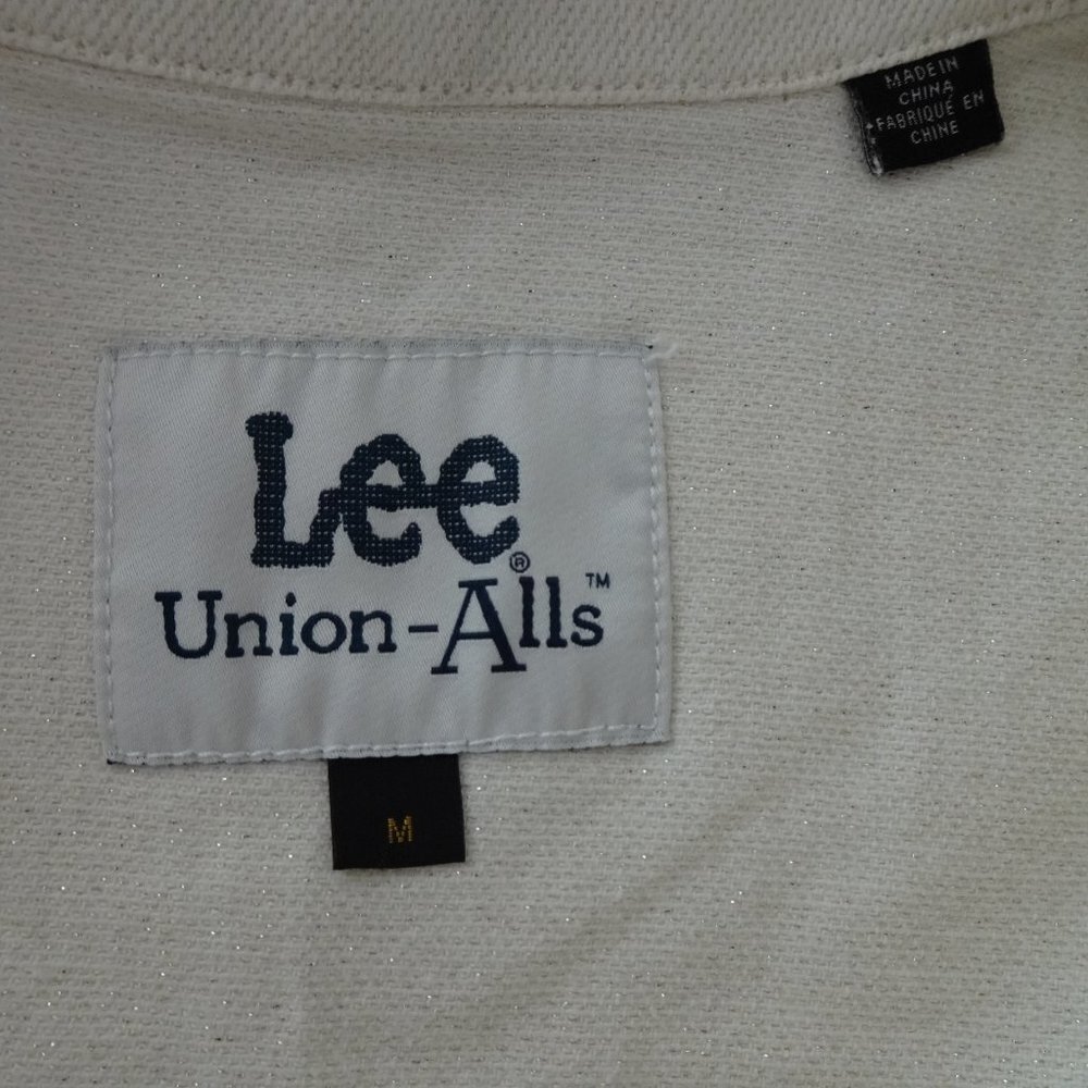 Free People Lee Union Coverall Jumpsuit Women's Size M Ivory Utility Zip Up - Picture 10 of 13